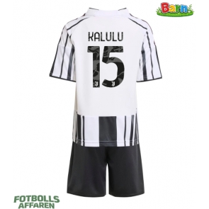 Juventus Pierre Kalulu #15 Hemmaställ Barn 2025-26 Kortärmad (+ Korta byxor)